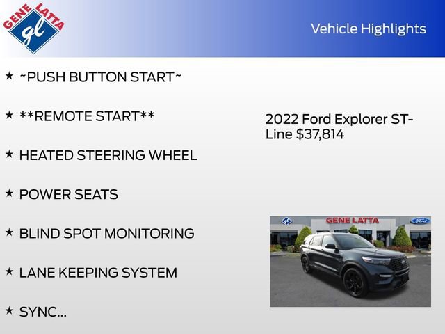 Certified 2022 Ford Explorer ST-Line w/ Class IV Trailer Tow Package image 35