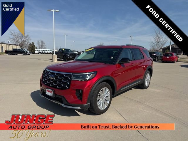 Certified 2025 Ford Explorer Platinum w/ LUX Leather Package