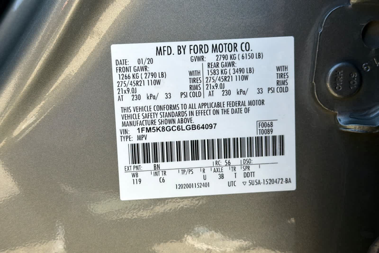 Certified 2020 Ford Explorer ST w/ ST Street Pack AWD/4WD image 31