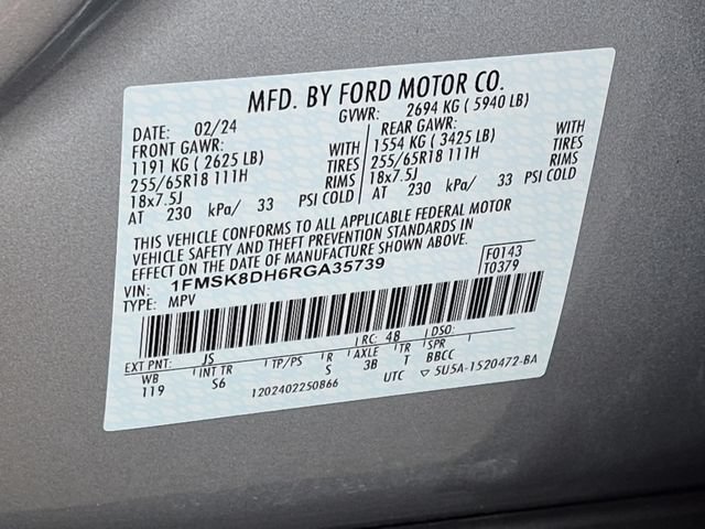 Certified 2024 Ford Explorer XLT w/ Equipment Group 202A AWD/4WD image 23