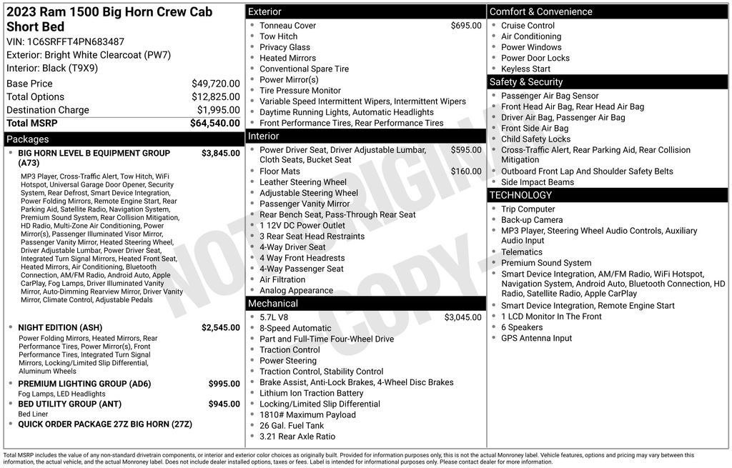 Used 2023 RAM 1500 Big Horn AWD/4WD image 29