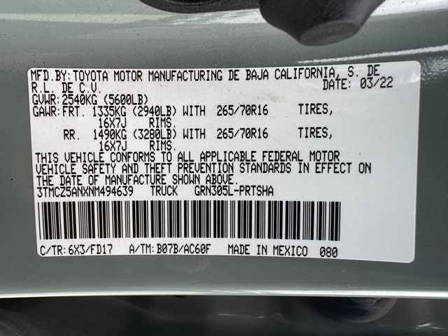 Used 2022 Toyota Tacoma TRD Off-Road w/ Technology Package AWD/4WD image 29