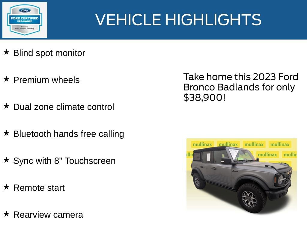 Certified 2023 Ford Bronco Badlands image 24