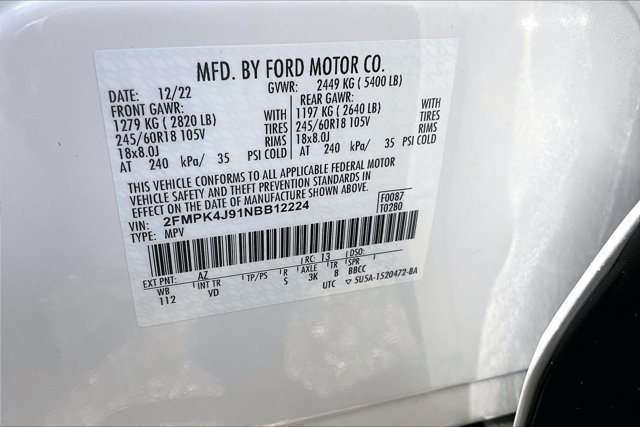 Certified 2022 Ford Edge SEL w/ Convenience Package AWD/4WD image 34