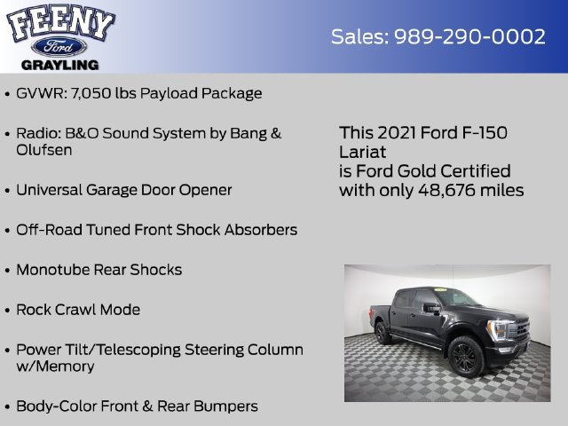 Certified 2021 Ford F150 Lariat w/ Equipment Group 502A High AWD/4WD image 25