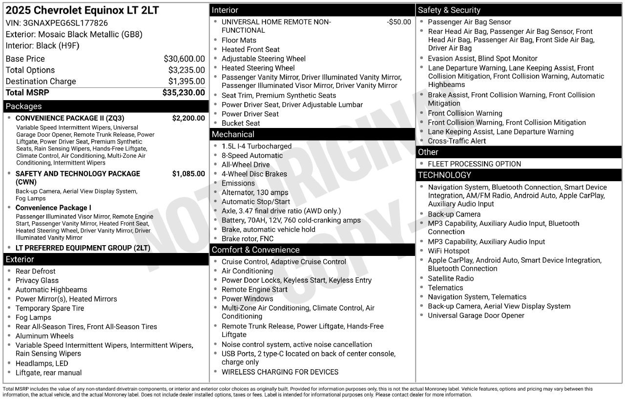 Used 2025 Chevrolet Equinox LT w/ Convenience Package II AWD/4WD image 35