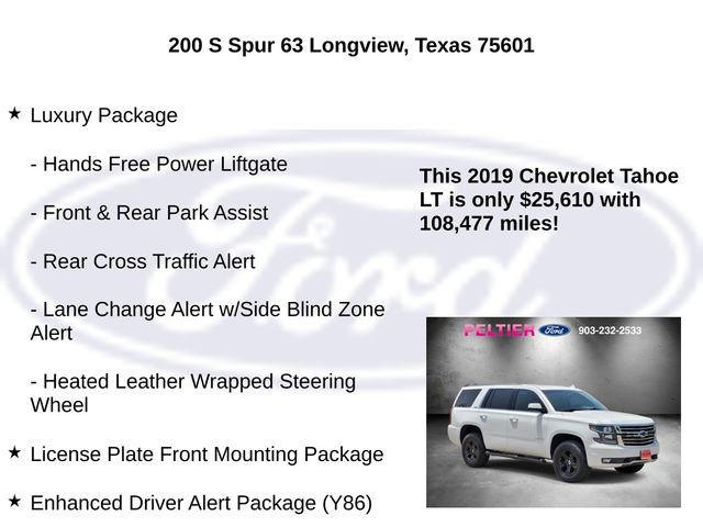 Used 2019 Chevrolet Tahoe LT w/ Luxury Package AWD/4WD image 30