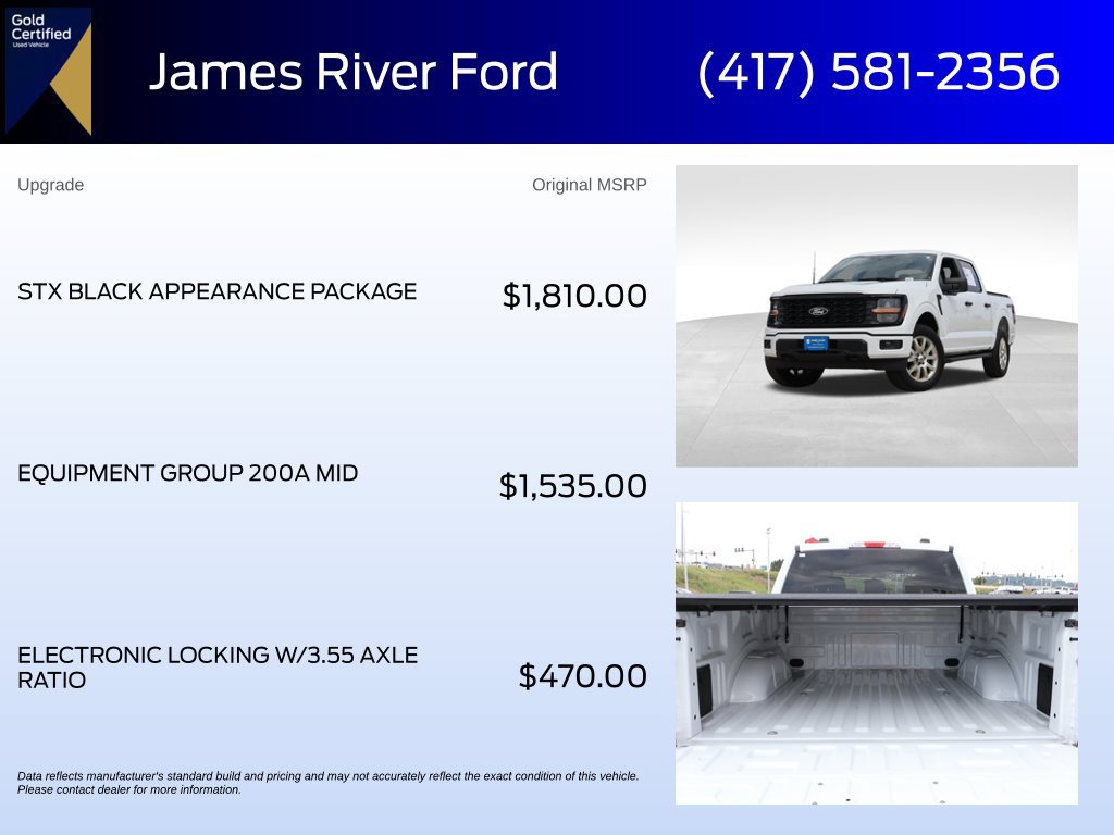 Certified 2025 Ford F150 STX w/ STX Black Appearance Package AWD/4WD image 6