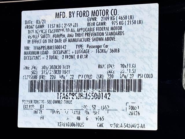 Certified 2021 Ford Mustang Shelby GT500 w/ Carbon Fiber Track Pack RWD image 33