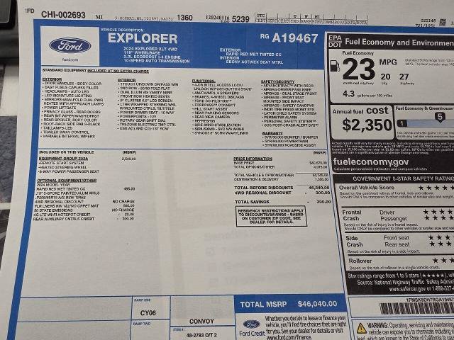 Certified 2024 Ford Explorer XLT w/ Equipment Group 202A AWD/4WD image 30