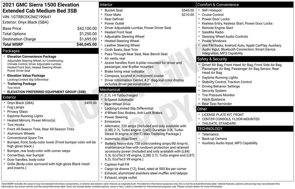 Used 2021 GMC Sierra 1500 Elevation image 26