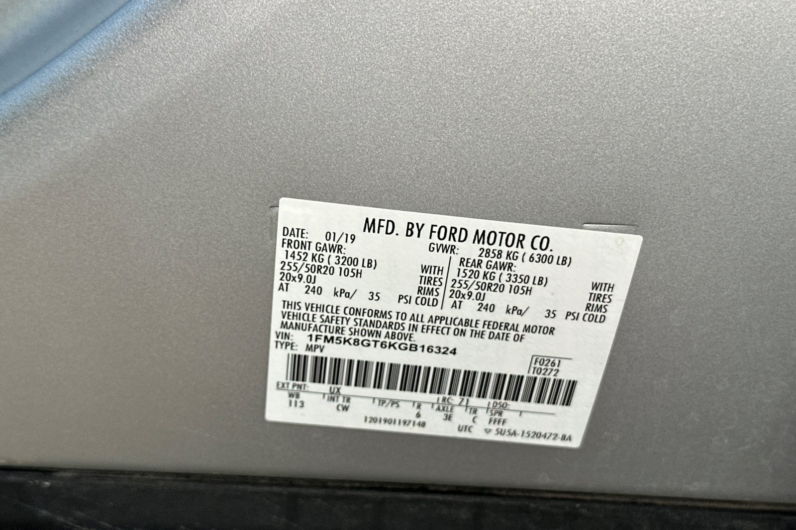 Certified 2019 Ford Explorer Sport AWD/4WD image 34