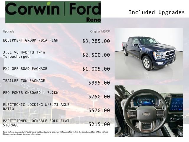 Certified 2021 Ford F150 Platinum w/ Equipment Group 701A High AWD/4WD image 3