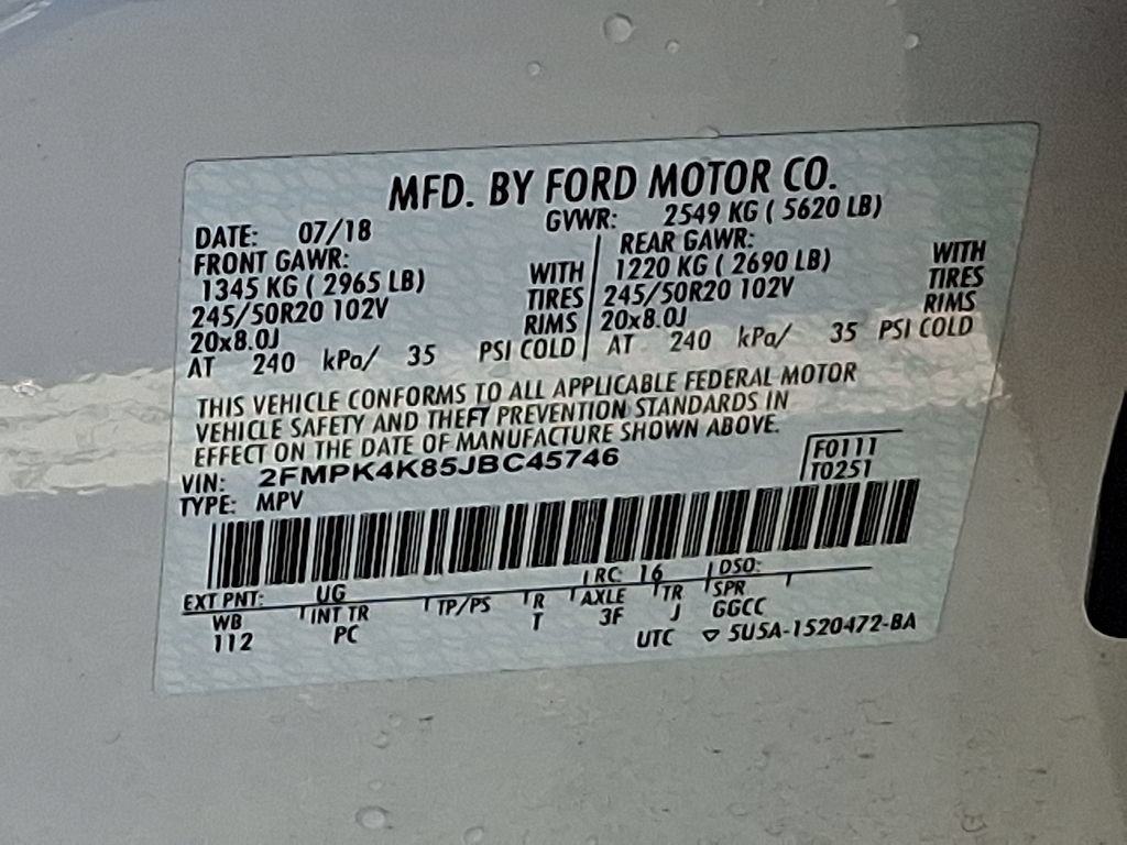 Certified 2018 Ford Edge Titanium w/ Equipment Group 301A AWD/4WD image 27