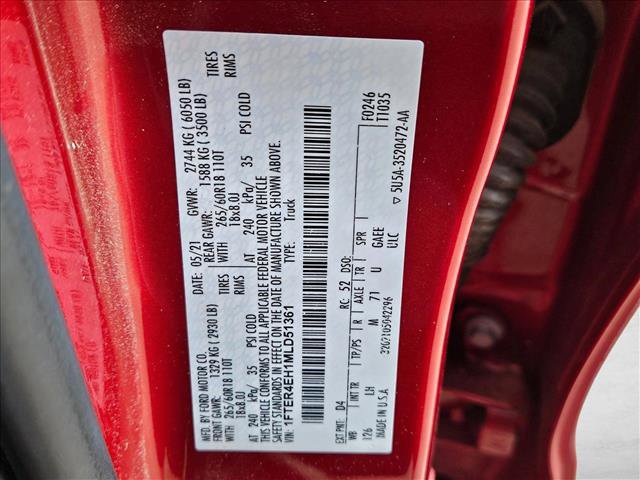 Certified 2021 Ford Ranger XL w/ Equipment Group 101A High image 15