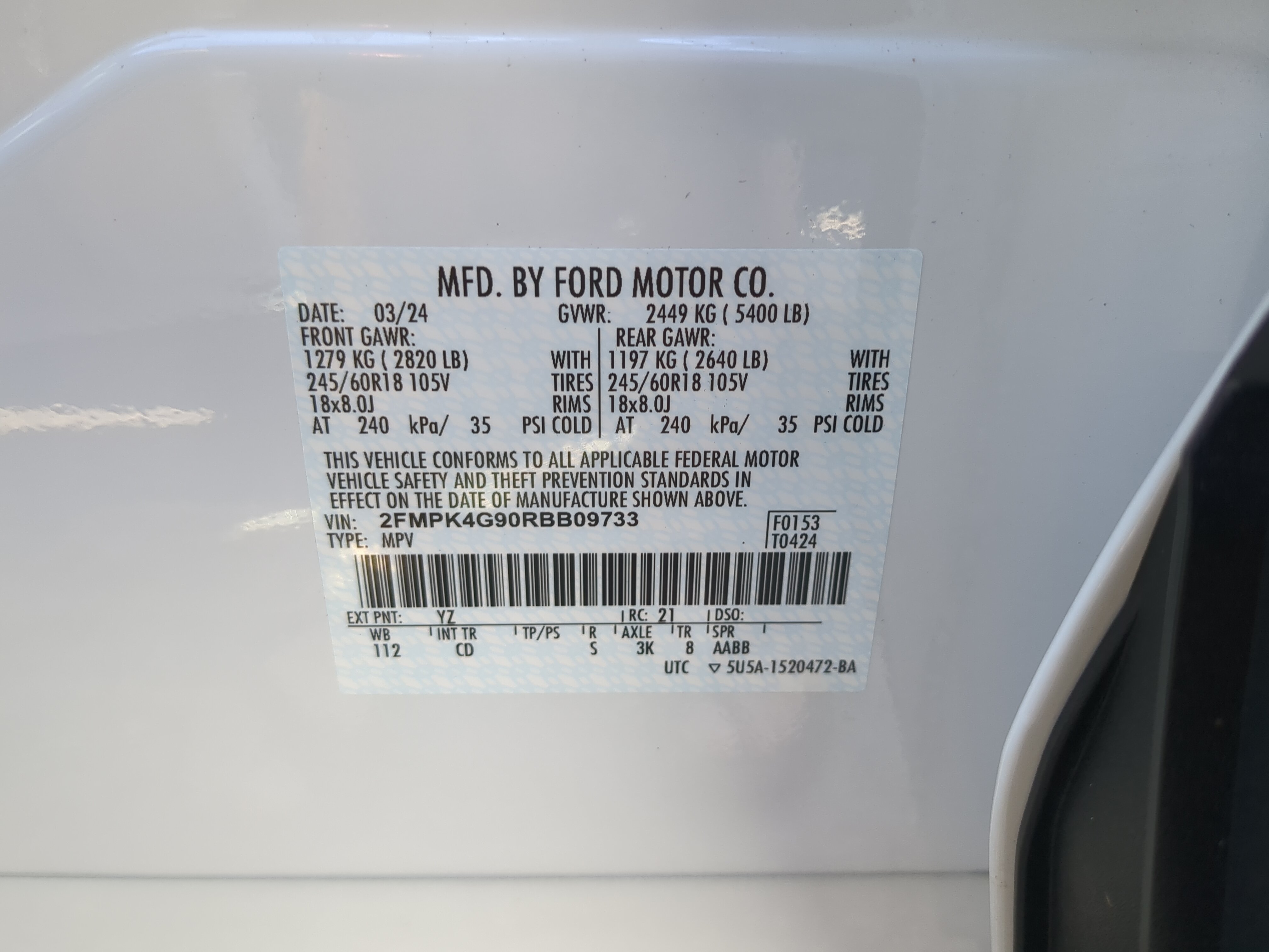 Certified 2024 Ford Edge SE AWD/4WD image 26