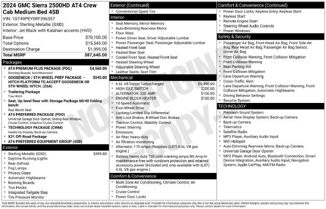 Used 2024 GMC Sierra 2500 AT4 w/ AT4 Premium Plus Package AWD/4WD image 5