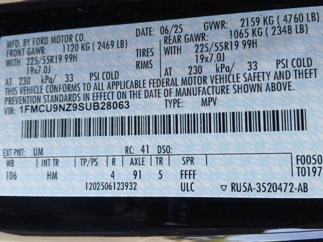 Certified 2025 Ford Escape ST-Line Select w/ Tech Pack #2 AWD/4WD image 19