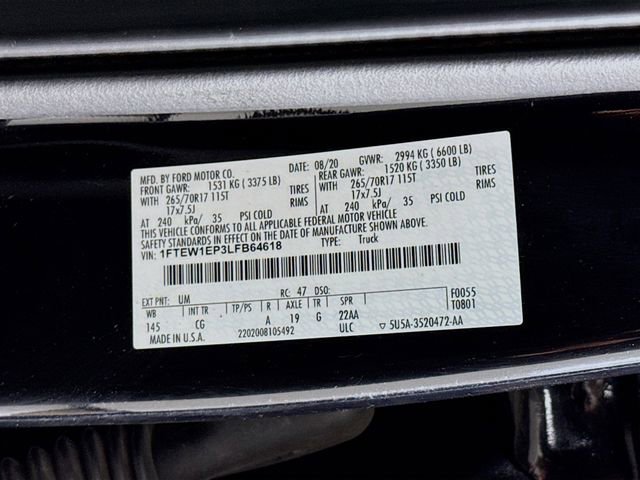 Certified 2020 Ford F150 XL w/ Equipment Group 101A Mid image 29