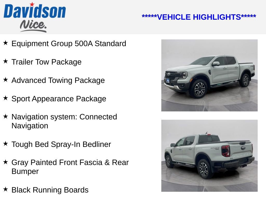 Certified 2024 Ford Ranger Lariat w/ Advanced Towing Package AWD/4WD image 4