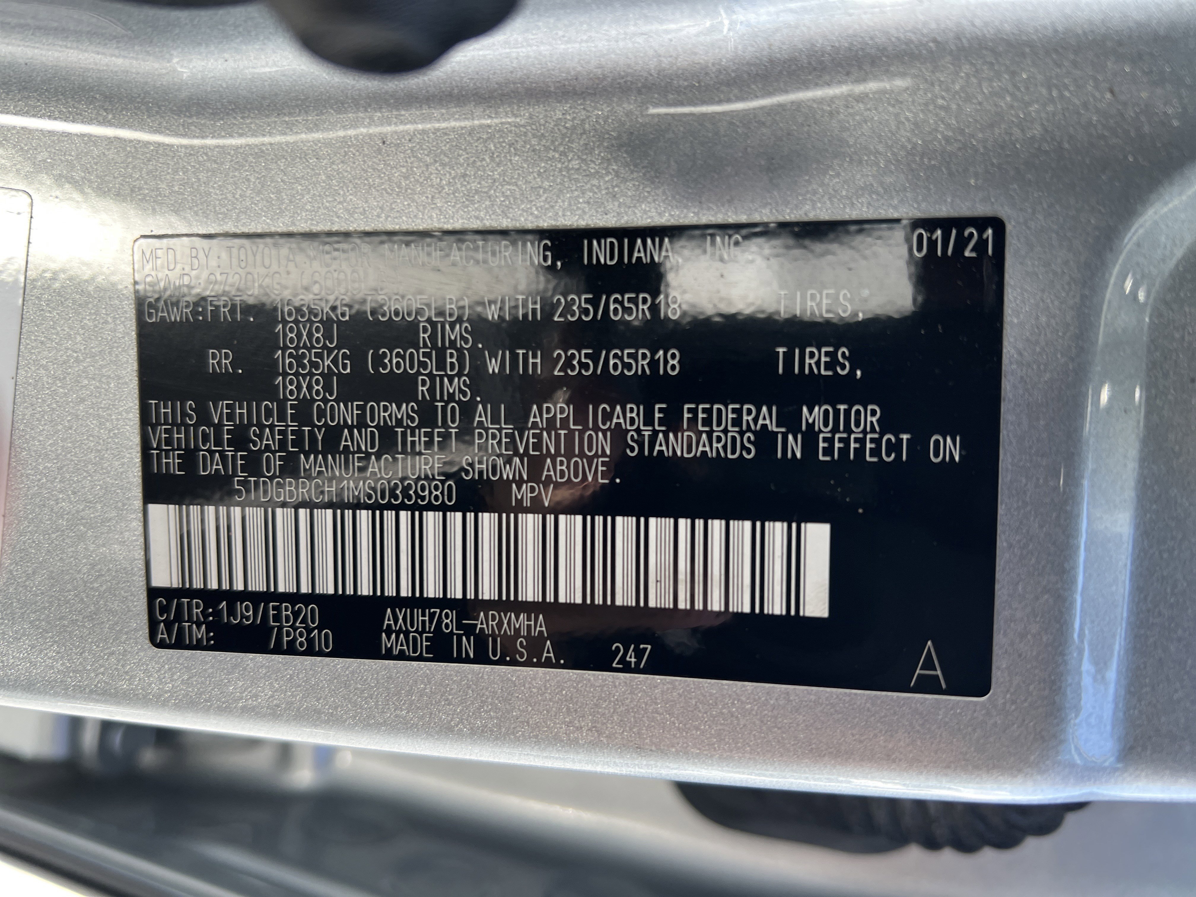 Used 2021 Toyota Highlander XLE AWD/4WD image 36