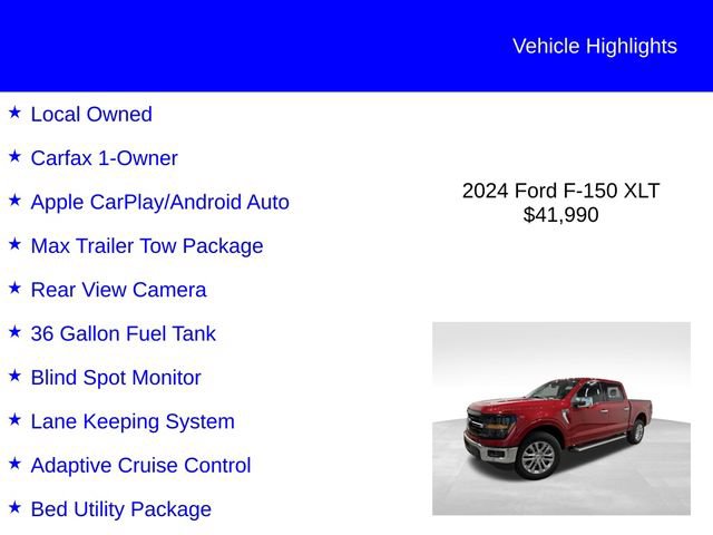 Certified 2024 Ford F150 XLT w/ Equipment Group 302A MID AWD/4WD image 3