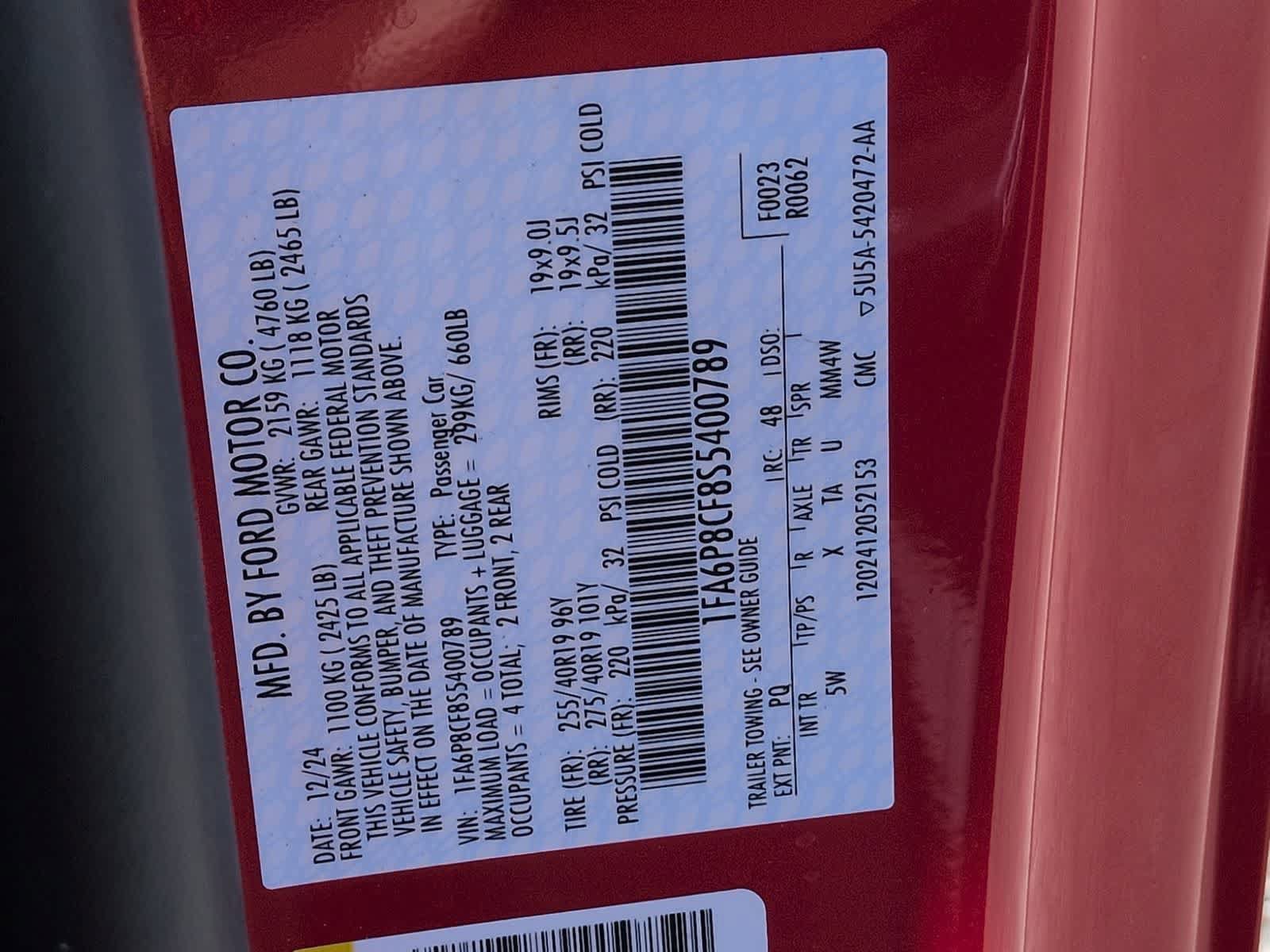 Certified 2025 Ford Mustang GT Premium w/ GT Performance Package RWD image 34