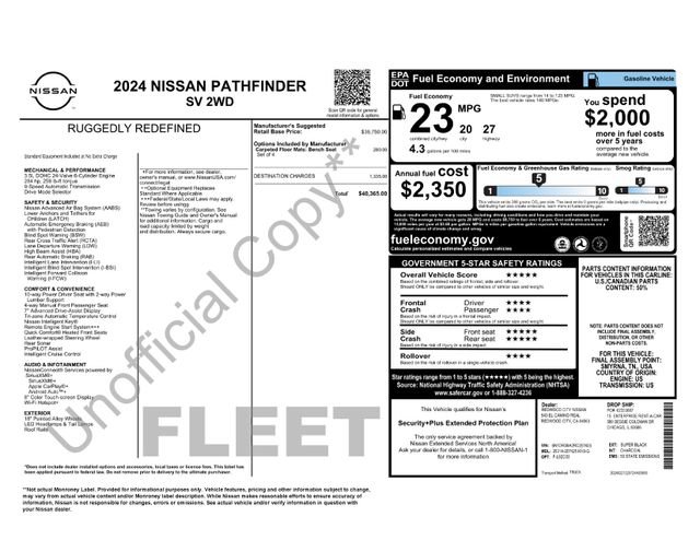 Used 2024 Nissan Pathfinder SV FWD image 2