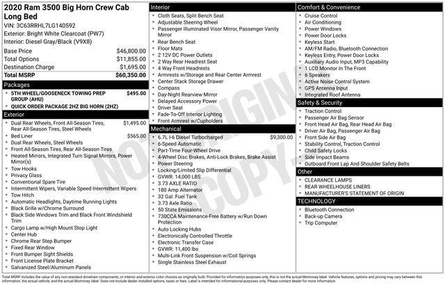 Used 2020 RAM 3500 Big Horn image 34