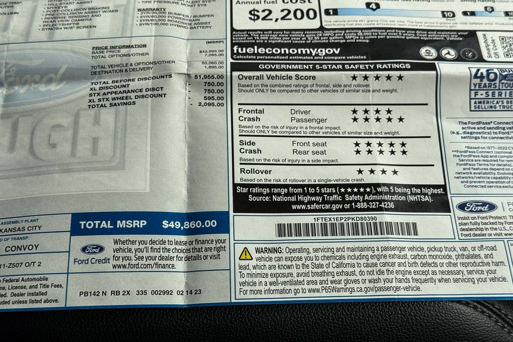 Certified 2023 Ford F150 XL w/ STX Appearance Package AWD/4WD image 36