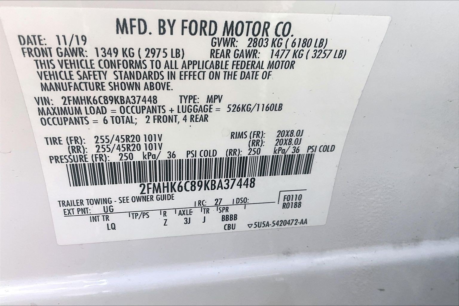 Certified 2019 Ford Flex SEL w/ Equipment Group 202A AWD/4WD image 34