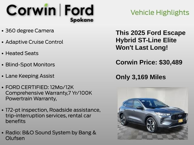 Certified 2025 Ford Escape ST-Line Elite w/ Tech Pack #2 image 12