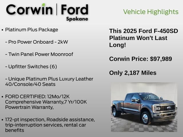 Certified 2025 Ford F450 Platinum w/ Platinum Plus Package image 13