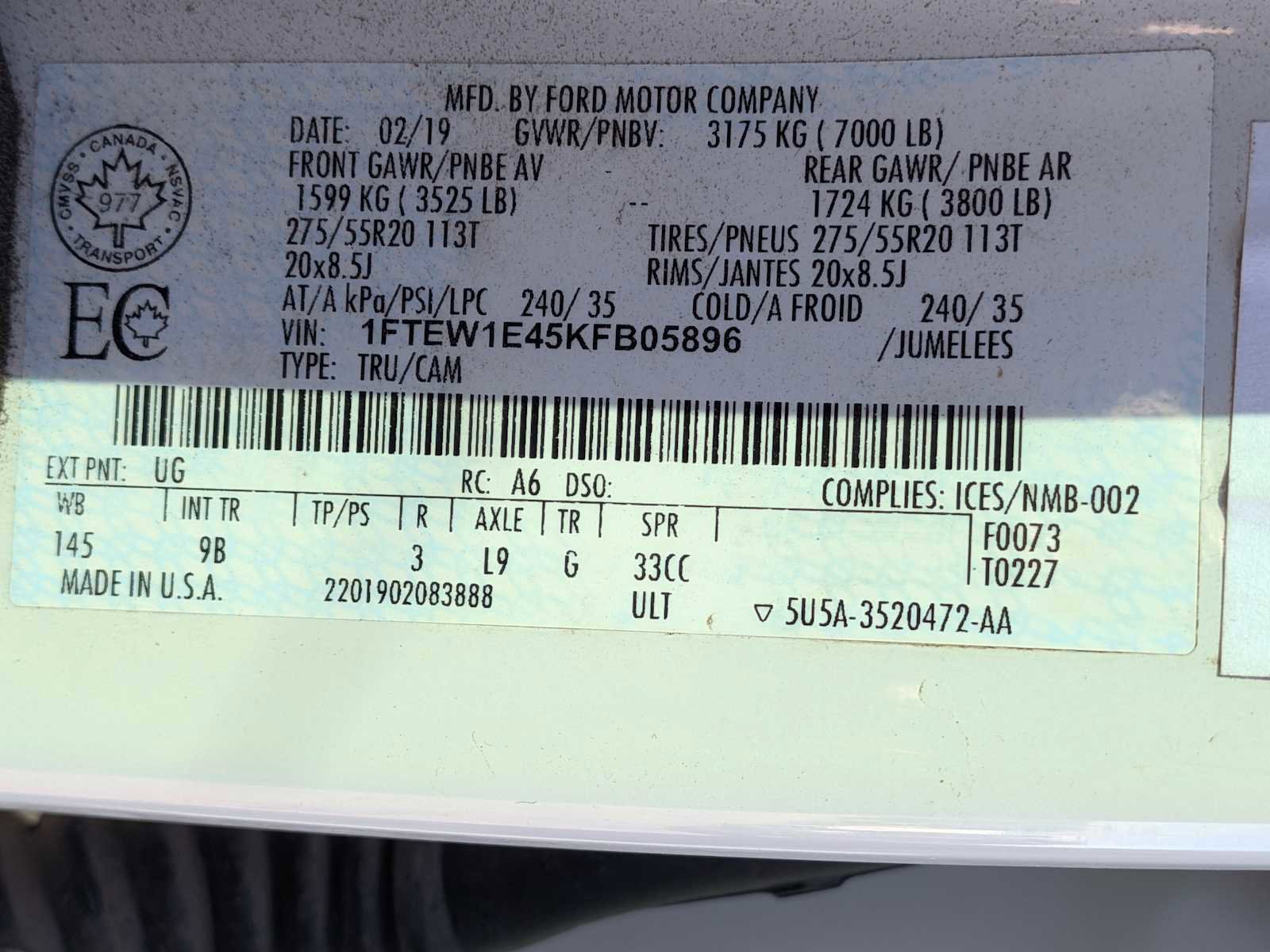 Certified 2019 Ford F150 Platinum w/ Technology Package image 37