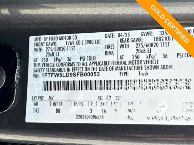 Certified 2025 Ford F150 Lariat w/ Equipment Group 501A Mid AWD/4WD image 25