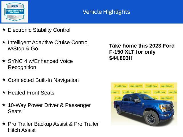 Certified 2023 Ford F150 XLT w/ Equipment Group 302A High AWD/4WD image 19
