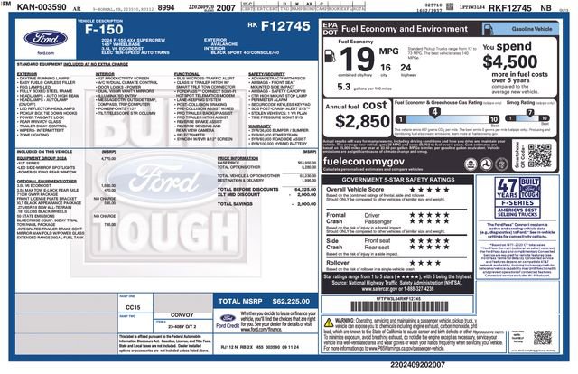 Certified 2024 Ford F150 XLT w/ Equipment Group 302A MID AWD/4WD image 41