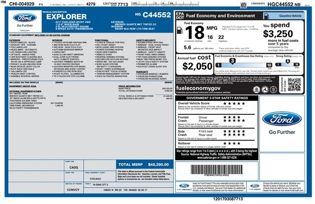 Certified 2017 Ford Explorer Sport AWD/4WD image 5