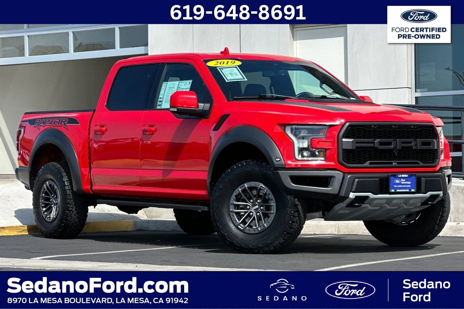 Certified 2019 Ford F150 Raptor w/ Equipment Group 802A Luxury