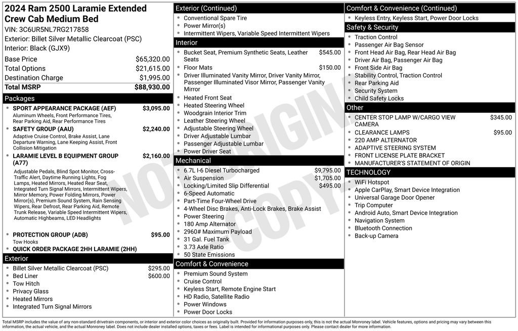 Used 2024 RAM 2500 Laramie w/ Sport Appearance Package AWD/4WD image 34