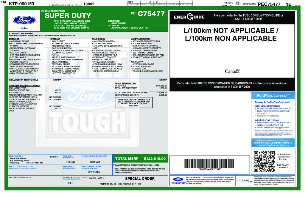 Certified 2023 Ford F250 Limited AWD/4WD image 51