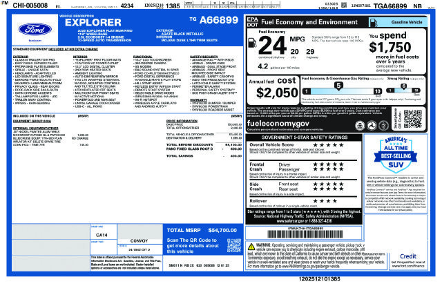 Certified 2026 Ford Explorer Platinum RWD image 2