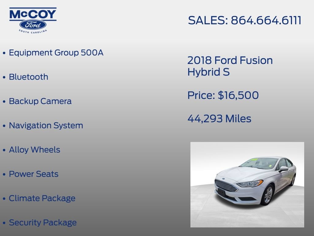Certified 2018 Ford Fusion S FWD image 7