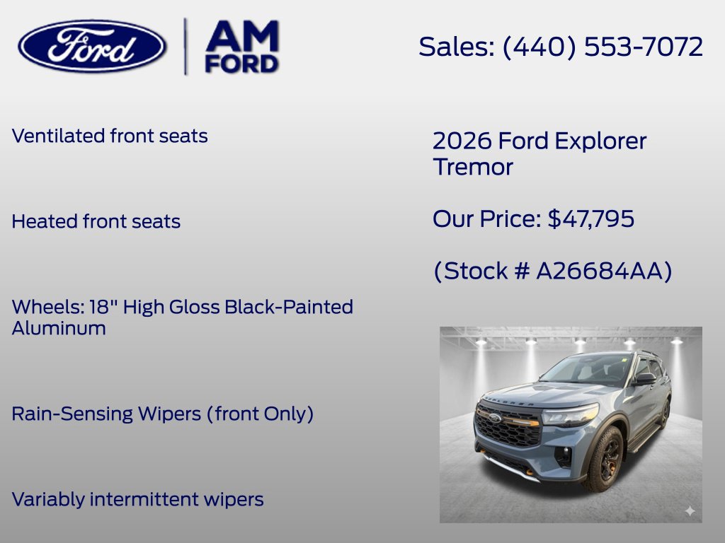 Certified 2026 Ford Explorer Tremor w/ Tremor Convenience Package AWD/4WD image 27