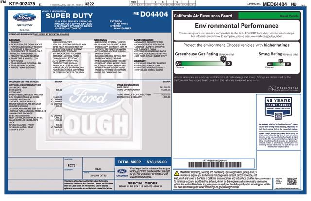 Certified 2021 Ford F250 King Ranch w/ Chrome Package image 15