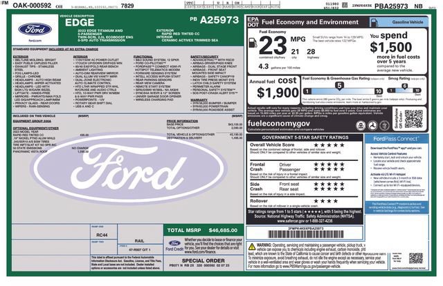 Certified 2023 Ford Edge Titanium AWD/4WD image 35