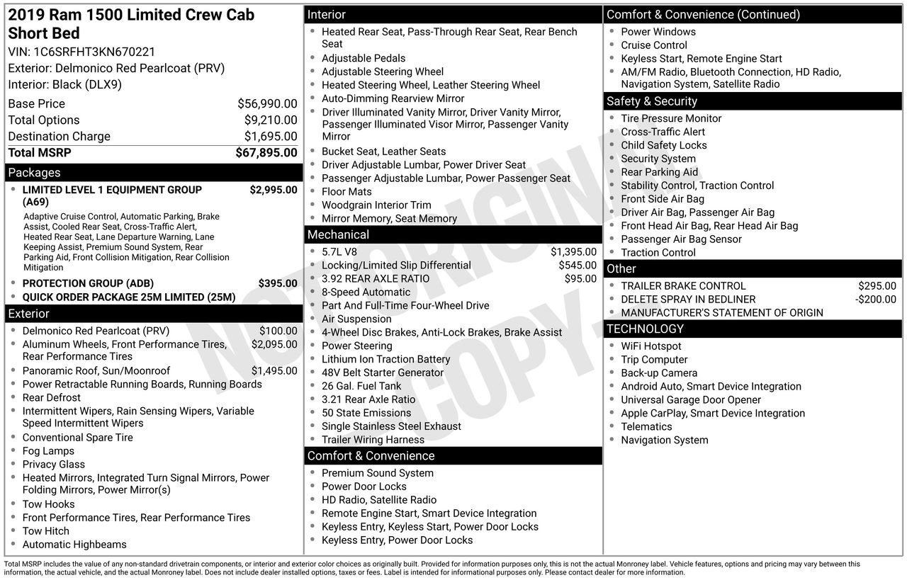 Used 2019 RAM 1500 Limited AWD/4WD image 35