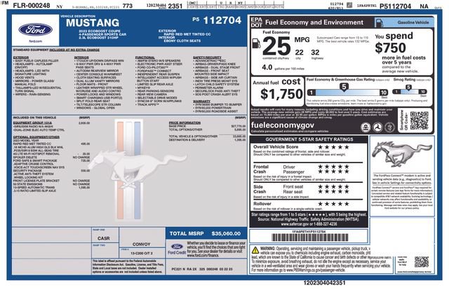 Certified 2023 Ford Mustang Coupe w/ Equipment Group 101A RWD image 5