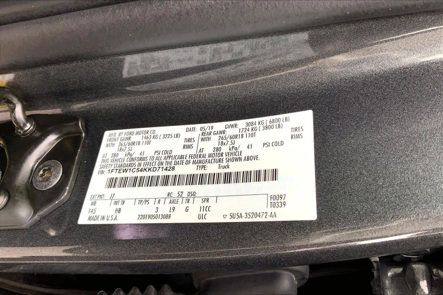 Certified 2019 Ford F150 Lariat w/ Equipment Group 502A Luxury RWD image 33