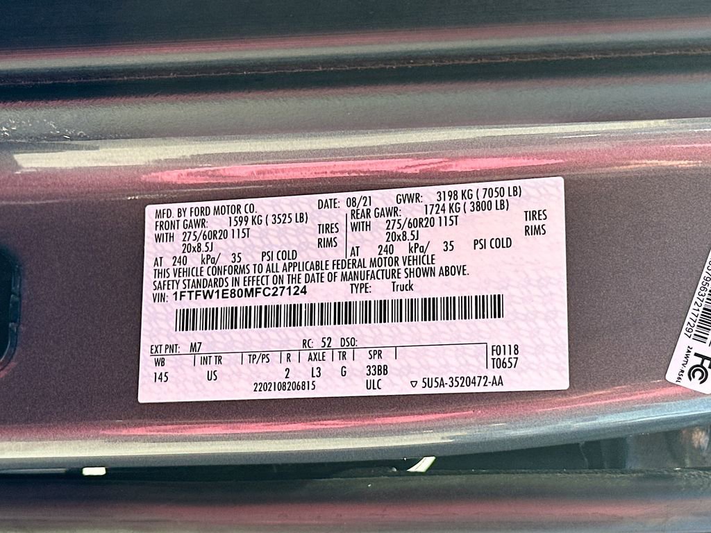 Certified 2021 Ford F150 XLT w/ Equipment Group 302A High AWD/4WD image 27